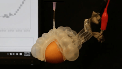 Self-powered sensor can be integrated into soft robots, smart clothing.