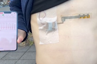 Wireless, wearable, and flexible electrocardiogram monitor with app data.