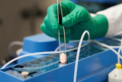 In this photo provided by Pfizer, a technician handles one of the company's COVID-19 Paxlovid pills. COVID-19 patients have two new treatment options that can be taken at home. But that convenience comes with a catch: The pills have to be taken as soon as possible once symptoms appear. U.S. regulators authorized the pills from Pfizer and Merck late 2021.