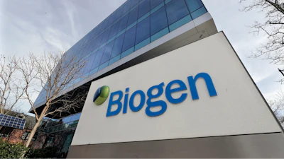 The Biogen Inc., headquarters, March 11, 2020, in Cambridge, Mass. Biogen is looking for a new CEO, less than a year after its launch of its Alzheimer’s drug Aduhelm largely fizzled. The company said Tuesday, May 3, 2022 that current CEO Michel Vounatsos will continue to lead the company until his successor is appointed.