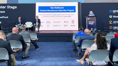 The contract manufacturer subscriber program will build upon the current MedAccred program.