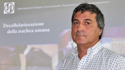 Dr. Paolo Macchiarini attends a press conference announcing what he called the successful transplant of windpipes using innovative stem cell tissue regeneration, in Florence, Italy, Friday, July 30, 2010. Swedish prosecutors on Wednesday, June 29, 2022 appealed a sentence given to Macchiarini who was put on trial for causing bodily harm during experimental stem-cell windpipe transplants on three patients who died.