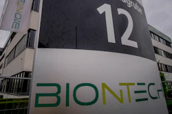 The headquarters of the German biotechnology company 'BioNTech' is pictured in Mainz, Germany, March 30, 2022. BioNTech, which teamed with Pfizer to develop the first widely used COVID-19 vaccine, has reported higher revenue and net profit in the first half of the year. The German pharmaceutical company said Monday Aug. 8, 2022, that it expects demand to grow as it releases updated vaccines to target new omicron strains.