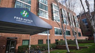 A building at the Fred Hutchinson Cancer Research Center, which merged with Seattle Cancer Care Alliance (SCCA), Seattle Children's and UW Medicine in early 2022 to create a unified adult cancer research center, is pictured on March 11, 2020, in Seattle.