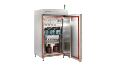Cryogenic liquid nitrogen blast freezers like those from Reflect Scientific reliably lower the temperature to -90°C in minutes and can significantly increase production throughput.