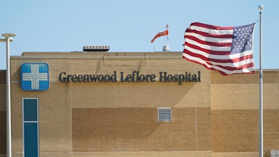 The publicly owned Greenwood Leflore Hospital is pictured on Oct. 21, 2022, in Greenwood, Miss. Over half of Mississippi's rural hospitals are at risk of closing immediately or in the near future, according to the state's health top health official.