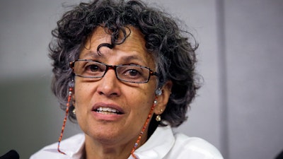 Dr. Mary Bassett, New York City's health commissioner, addresses the media during a news conference in New York, Aug. 8, 2015.