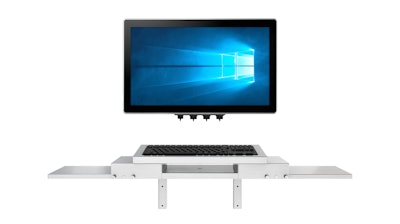 Computing systems can be mounted to walls, ceilings or floors with a variety of VESA Mounting Interfaces.