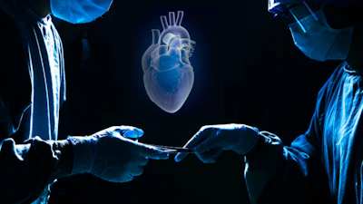 Simulation of surgeons using hologram during surgery.