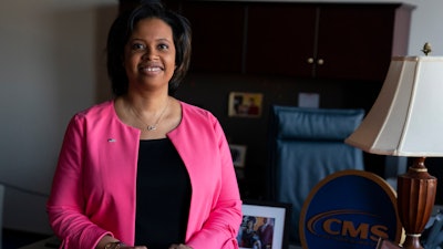 Chiquita Brooks-LaSure, the Administrator for the Centers of Medicare and Medicaid Services, poses for a photograph in her office, Feb. 9, 2022, in Washington.