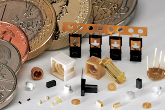 A variety of micro injection molded components.