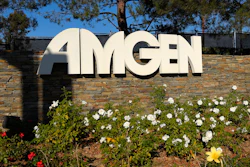 This photo shows signage outside the Amgen headquarters in Thousand Oaks, Calif on Nov. 9, 2014.