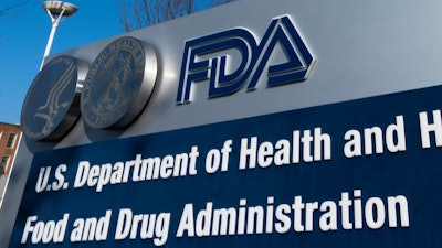 A sign for the Food and Drug Administration is displayed outside their offices in Silver Spring, Md., on Dec. 10, 2020.