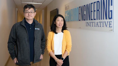 Chong Xie (left) is the principal investigator on the grant and an associate professor of electrical and computer engineering and neuroengineering at Rice. Lan Luan is an assistant professor of electrical and computer engineering and co-investigator on the grant.