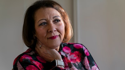 Carole Stovall, a participant in the Tomosynthesis Mammographic Imaging Screening Trial, poses for a portrait in her office in Washington, Wednesday, Oct. 4, 2023.