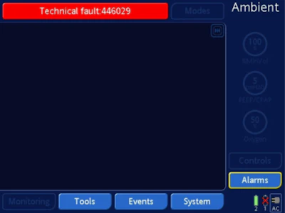 Ambient State Screen On Hamilton Ventilator