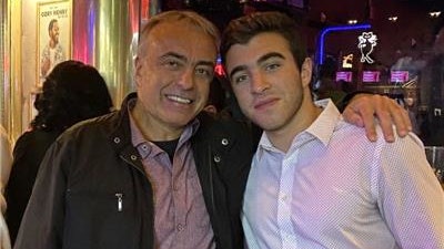 Artificial intelligence researcher Dr. Antonis Armoundas with his son, Alkinoos, who is in medical school and working on his own AI research.