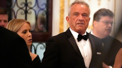 Robert F. Kennedy Jr. and his wife Cheryl Hines at the Mar-a-Lago estate, Palm Beach, Fla., Nov. 14, 2024.