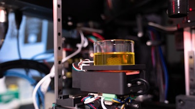 The 3D bioprinter at the Collins BioMicrosystems Laboratory at the University of Melbourne.