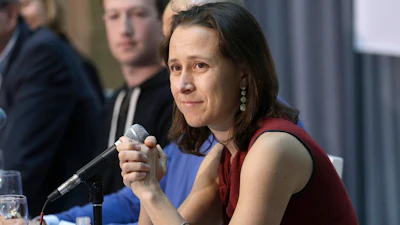 23andMe CEO Anne Wojcicki speaks at an announcement for the Breakthrough Prize in Life Sciences at Genentech Hall on UCSF's Mission Bay campus in San Francisco, Feb. 20 2013.