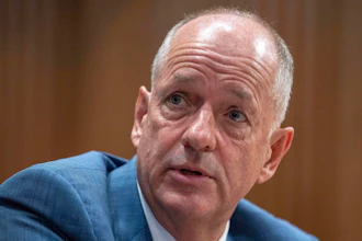 Andrew Witty, Chief Executive Officer of UnitedHealth Group, testifies at a Senate Finance Committee hearing examining cyber attacks on health care, and the Change Healthcare cyber attack, on May 1, 2024, on Capitol Hill in Washington.