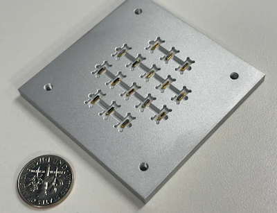The Injectsense IOP-Connect Sensor Platform sensors in a custom carrier.