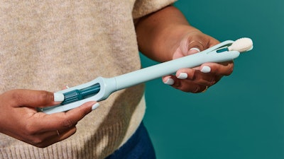 This photo provided by Teal Health in May 2025 shows the company’s Teal Wand self-collection device for at-home cervical cancer screening.
