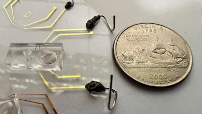 A microfluidic device barely larger than a U.S. quarter and developed by a Rutgers University-led team can detect rare genetic mutations from a single drop of blood.