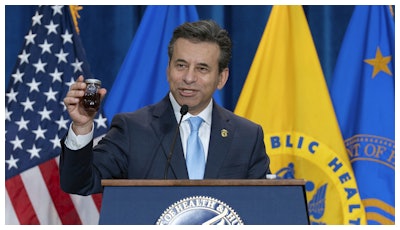 Food and Drug Administration (FDA) commissioner Marty Makary speaks during a news conference at the Hubert Humphrey Building Auditorium in Washington, April 22, 2025.