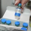 Vials of the measles mumps and rubella (MMR) vaccine are displayed in Lubbock, Texas, on Tuesday, Feb. 25, 2025.