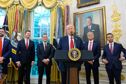 President Donald Trump speaks in the Oval Office of the White House, Tuesday, Sept. 30, 2025, in Washington.