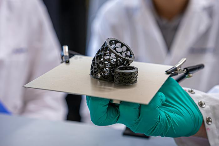 The new metamaterial designed by Kong and his team at Rice can be controlled remotely to rapidly transform its size and shape,