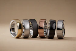 Collection of ŌURA rings.
