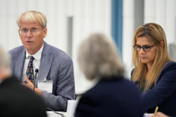 Committee member Dr. Martin Kulldorf, speaks during a meeting of the Advisory Committee on Immunization Practices at the CDC on Thursday, Sept. 18, 2025, in Chamblee, Ga.