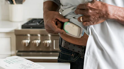Lasix ONYU Infusor on a patient.