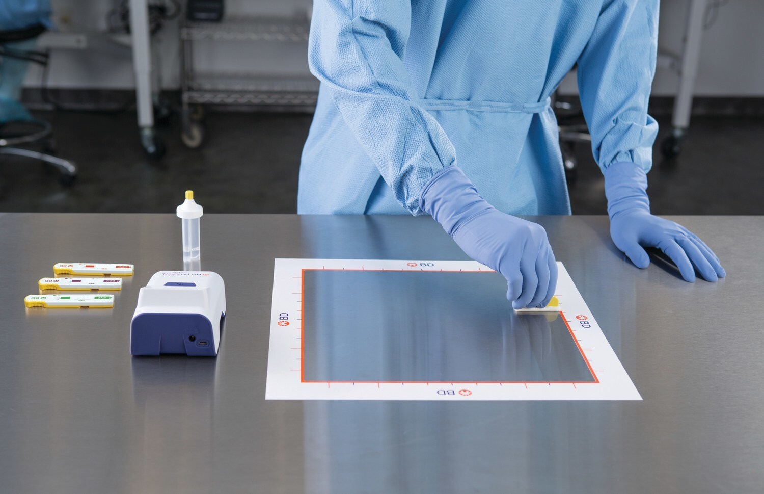 BD and ChemoGLO hazardous drug contamination testing.