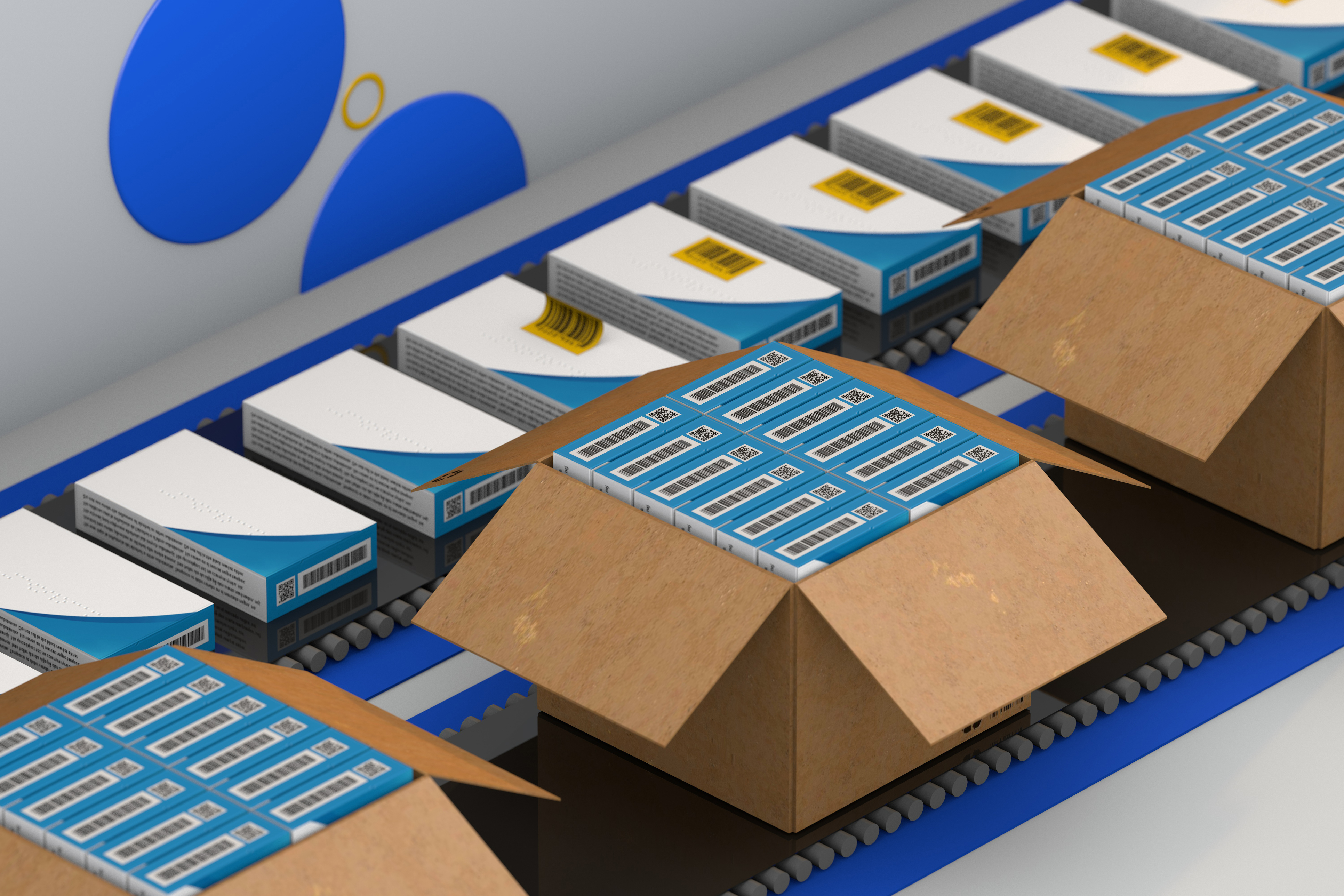 Packaging and shipment of pharmaceuticals.