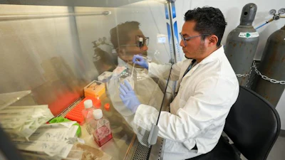 Fabian R. Villagomez, Ph.D., a postdoctoral researcher in the Department of Biological Sciences at The University of Texas at El Paso, is studying high-grade serous carcinoma, an aggressive form of ovarian cancer. His work has helped identify a new target, Claudin-4, that may make the cancer cells more vulnerable to treatment.