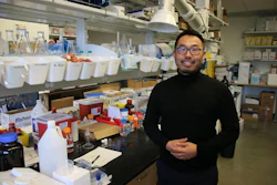 OHSU scientist Lei Wang, Ph.D., is part of a new federally funded initiative to develop an eye scan to detect early screening for Alzheimer’s disease. Wang, an organic chemist by training, is collaborating with OHSU imaging expert Yifan Jian, Ph.D. If the research initiative succeeds, it could result in a low-cost and widely accessible screening tool.