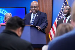 Illinois Attorney General Kwame Raoul speaks at a news conference in Chicago, Monday, Oct. 6, 2025.