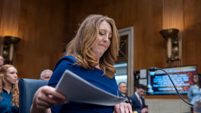 Wellness influencer and entrepreneur Dr. Casey Means takes her seat before the Senate health committee as she seeks approval to be U.S. surgeon general, at the Capitol in Washington, Wednesday, Feb. 25, 2026.