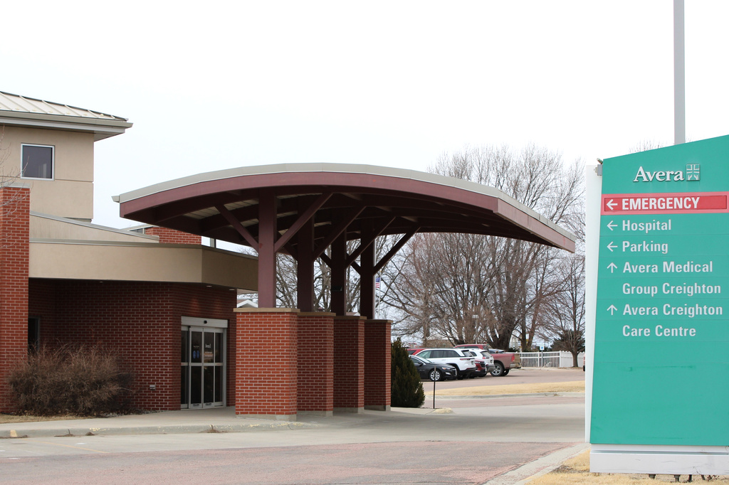 Avera Creighton Hospital is seen on Feb. 24, 2026, in Creighton, Neb.