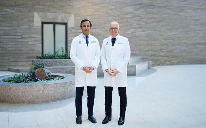 From left to right - Ismail El-Hamamsy, MD, PhD, Director of Aortic Surgery for the Mount Sinai Health System and Director of the Adams Valve Institute, David H. Adams, MD, the Marie-Jos&eacute;e and Henry R. Kravis Professor and Chair of the Department of Cardiovascular Surgery at the Icahn School of Medicine at Mount Sinai and Cardiac Surgeon-in-Chief of the Mount Sinai Health System.