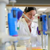 María Inés Barría, a virologist at the Universidad San Sebastián, works at the university, in Santiago, Chile, Wednesday, May 20, 2026.