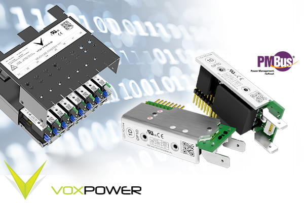 Vox Power recently extended the NEVO+ series output module range by adding digital control capability with a PMBus 1.2 compatible interface, enabling seamless integration into embedded systems via I&sup2;C.