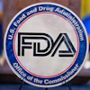 The Food and Drug Administration seal is seen at the Hubert Humphrey Building Auditorium in Washington, April 22, 2025.