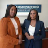 Cassandra Barksdale, left, who says she was wrongly diagnosed with cancer due to a tissue labelling mistake, poses with her lawyer Shannan Young in Atlanta, Ga., Thursday, Aug. 6, 2026.
