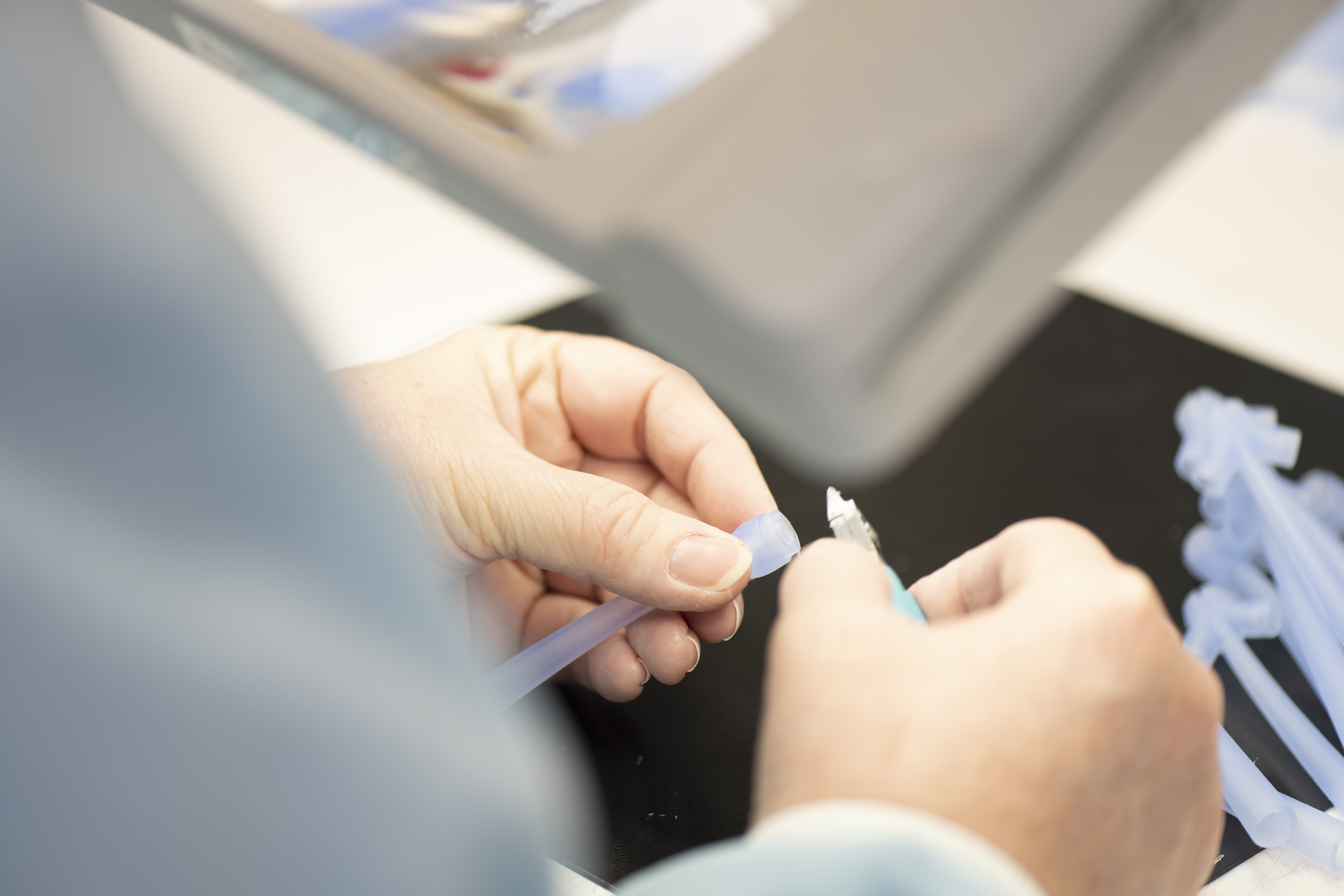 Engineer monitors and evaluates tubing dimensional tolerances at critical stages of the manufacturing process to maintain specification compliance.