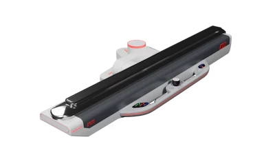 ASKO white and black paper towel dispenser with red accents and control buttons