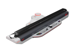 ASKO white and black paper towel dispenser with red accents and control buttons